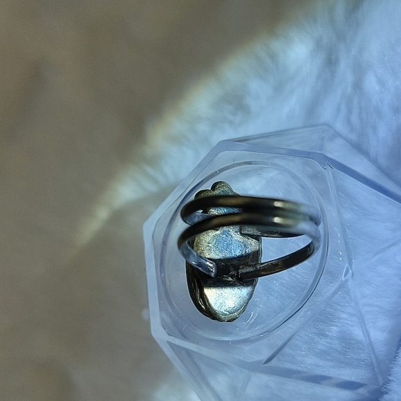 5g Vtg Native American Old Pawn Turquoise And Sterling Silver Size 7 Ladies Ring - Picture 7 of 16